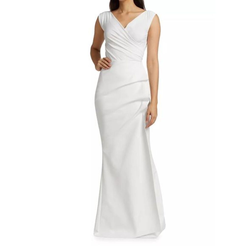 NWT Chiara Boni La Petite Robe Egea Cap-Sleeve Jersey Gown Size 14 $995